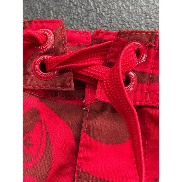 Quicksilver Men's Red Hawaiin Board Shorts L - Picture 4 of 12